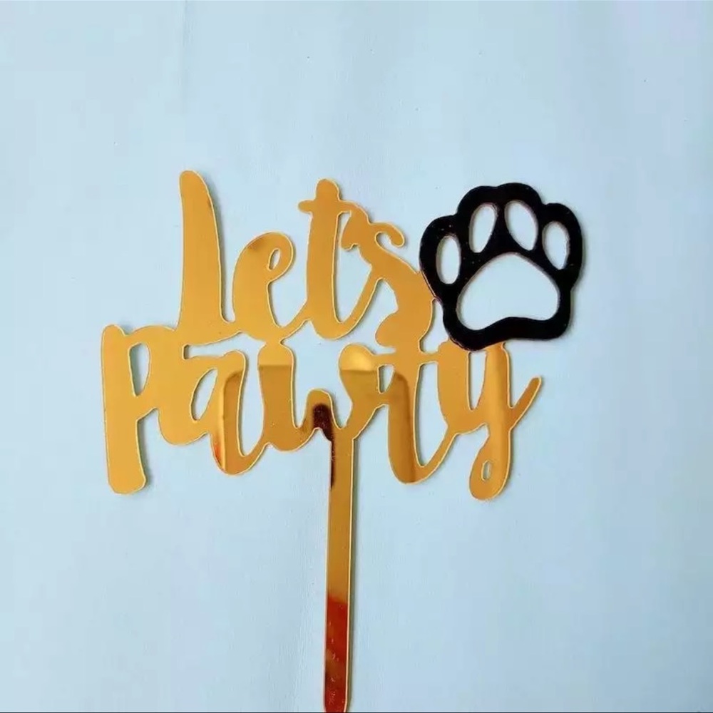 Let’s Pawty Cake Topper